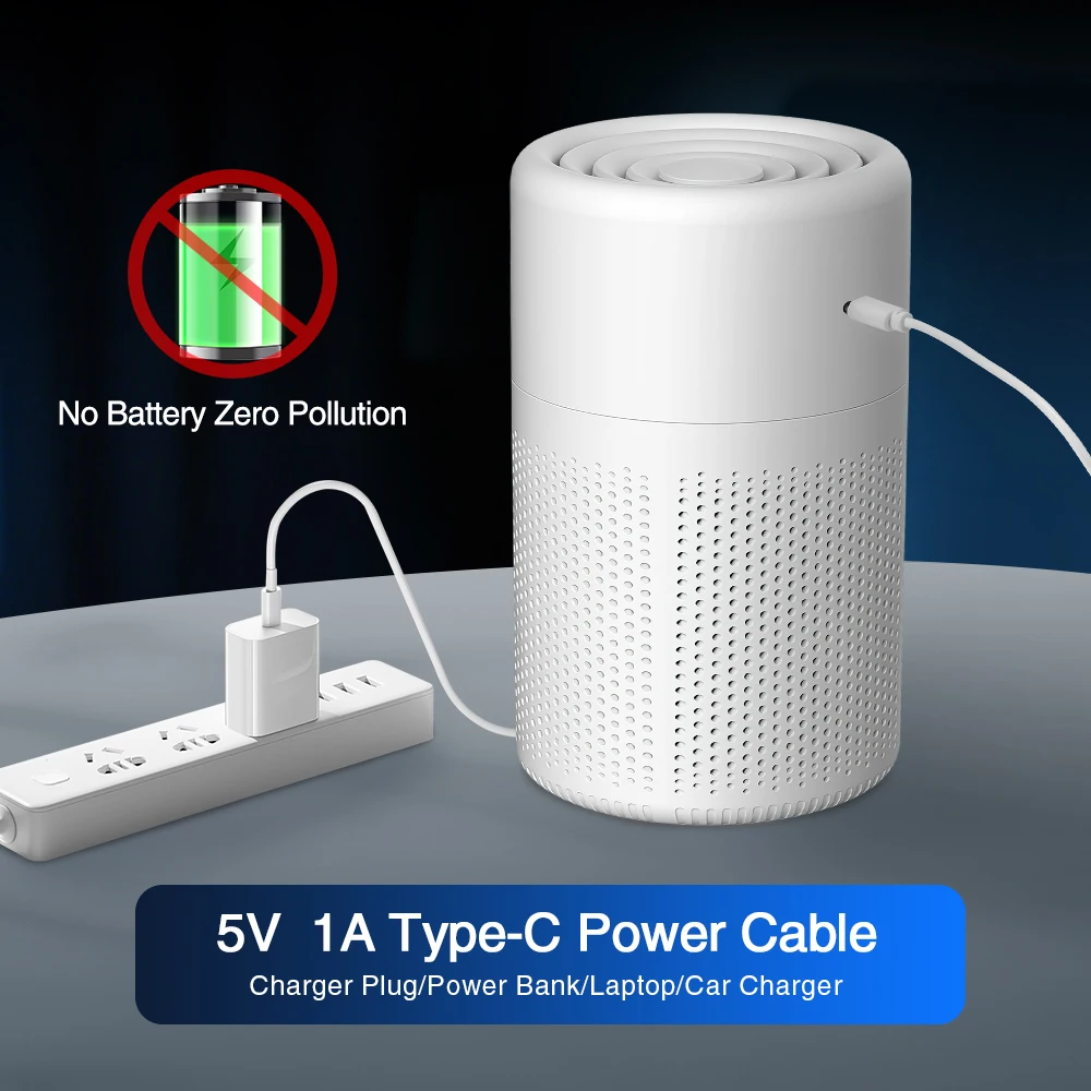 Household Desktop Air Purifier Smoke Odor Negative Ion Generator HEPA Air Purifier Purifying Air Formaldehyde for Car and Room