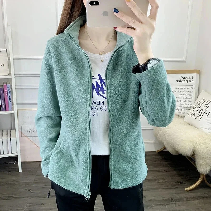 

2023 New Fleece Women'S Outdoor Jacket Clothing Fashion Winter Leisure Sports Thickening Warm Coat