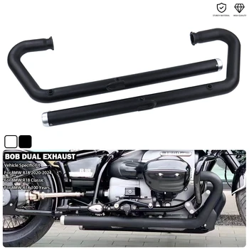Motorcycle Duals Exhaust Full System Bobber Style Muffler Fits For BMW R 18 100 Years R18 Classic 2020-2024 Street Bob Styling