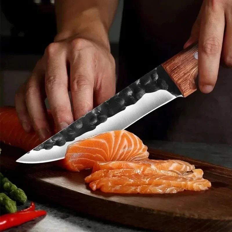 Boning Knife Chef Meat Cleaver Stainless Steel Cutting Knives Fruit Meat Peeling & Cutting Tools