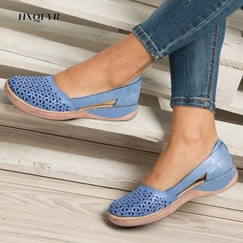 Summer Women Sandals Wedges Orthopedic Hollow Out Ladsies Casuasl Shoes Slip on Vintage Female Sandals Chaussure Femme sandals 