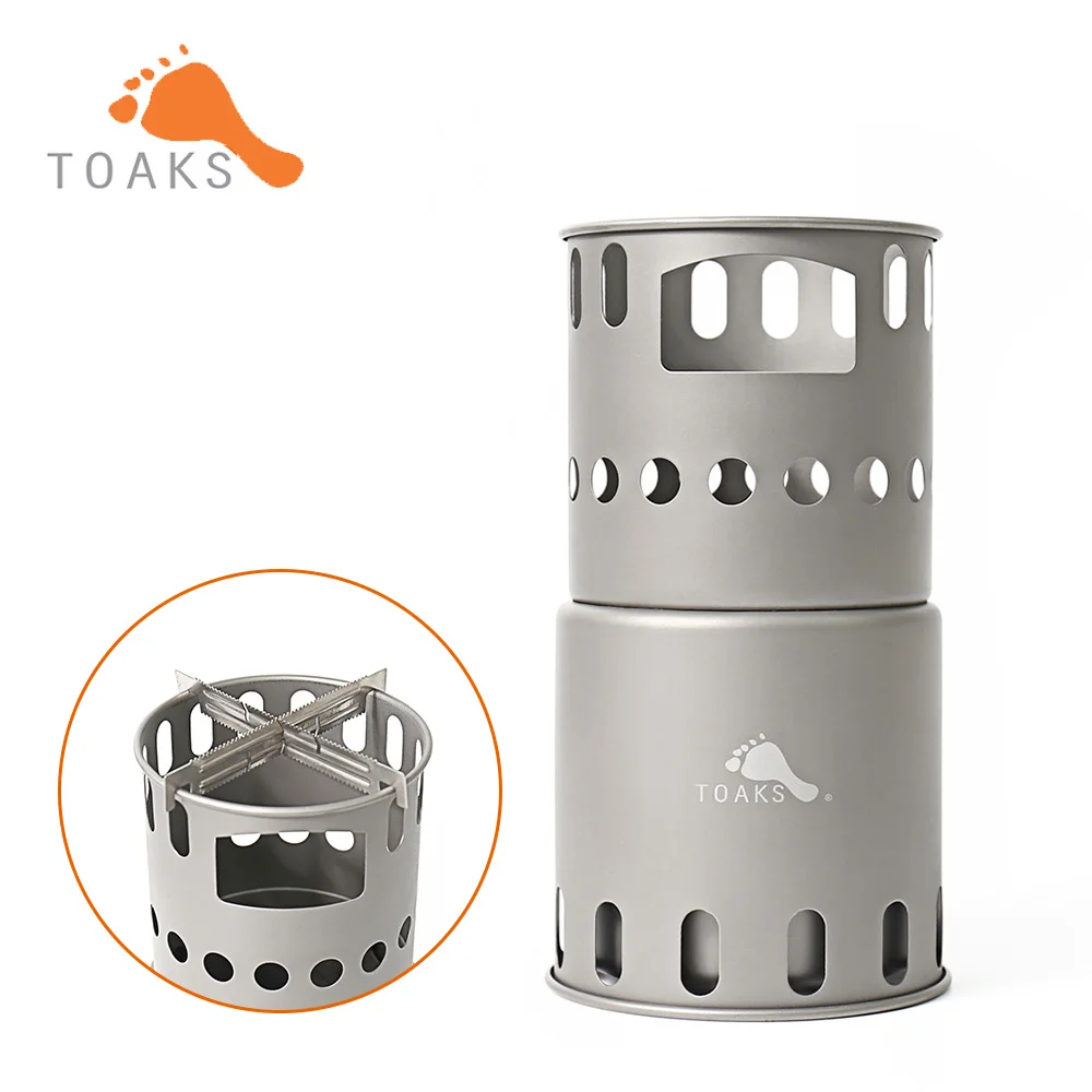 Toaks STV-11 Titanium Wood Gas Outdoor Camping Stove, Backpacking Wood  Burning Stove with Cross Bars - AliExpress