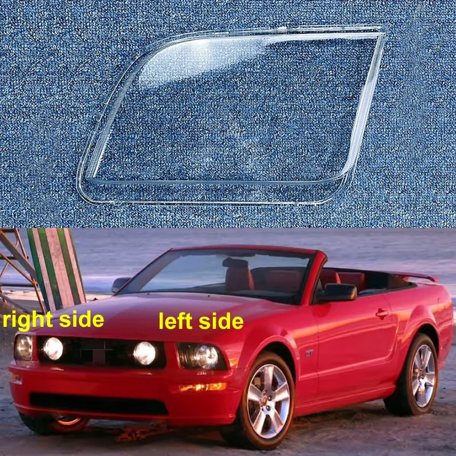 

Чехол для фары Ford Mustang 2004-2009, прозрачный абажур, лампа, чехол для фары из оргстекла, замена оригинальных линз