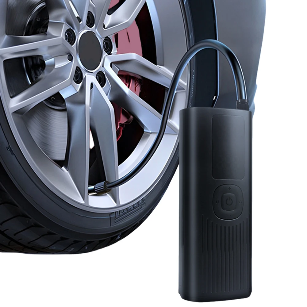 Cordless Tire InflatorLED Light Portable Air Compressor Pressure Detection Smart Tire Pump for Car Motorcycle Bicycl