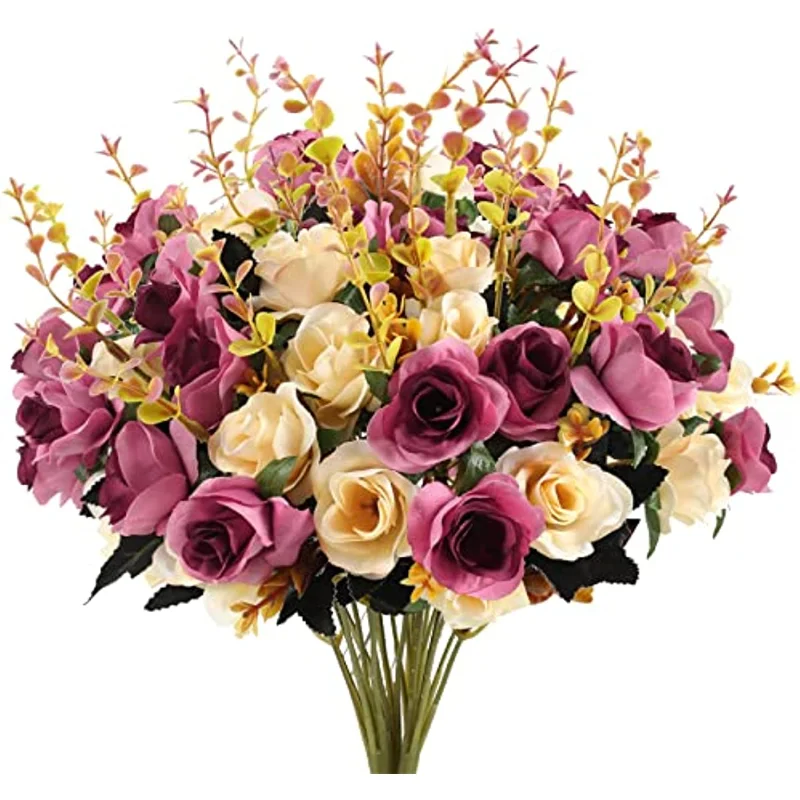 Hochzeit Rose künstliche Blume Blumen grab Home Party 1 Bund Blumenstrauß Dekor gefälschte Blume Home Hochzeit Dekoration Zubehör