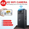 WD6-C Mini Camera HD 4k Motion Detection Wifi 180 Degree Wide Angle Night Vision Micro Camera Baby Safe Care DV Recorder