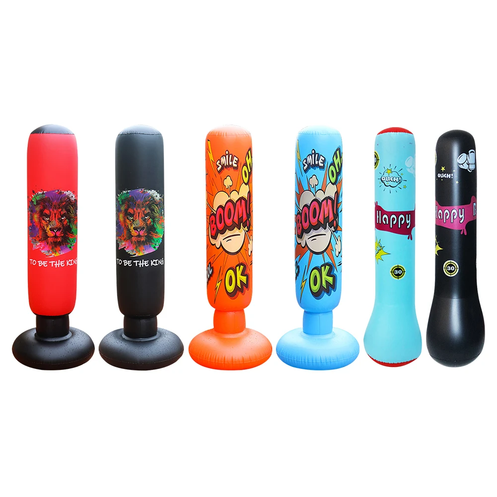 Kids Inflatable Punching Bag Bounce-Back Punch Bag Lightweight Inflation Punching Column Thickened for Boxing Training