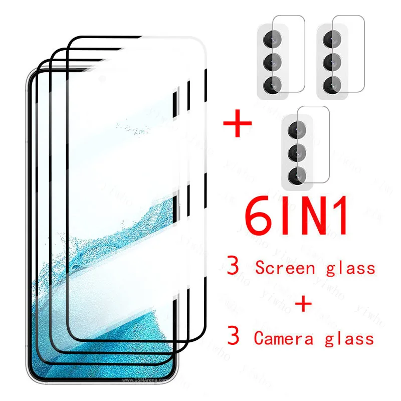 Protective Glass For Samsung S22 5G Camera Protector Tempered Glass On Samsang Sansung S22 S 22 5G 6.1Inch Full Cover Lens Glass