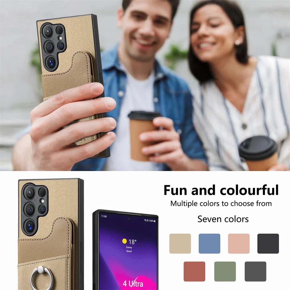 RFID-Blocking Magnetic Phone Case Wallet with Card Holder Cover