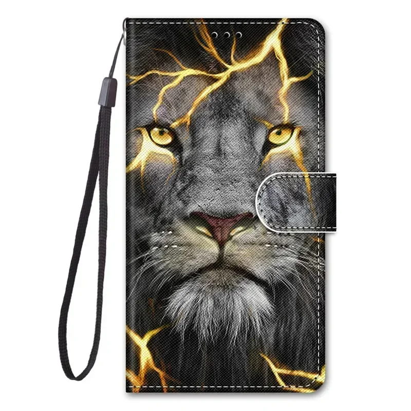 Animal Painted Wallet Book Stand Phone Case