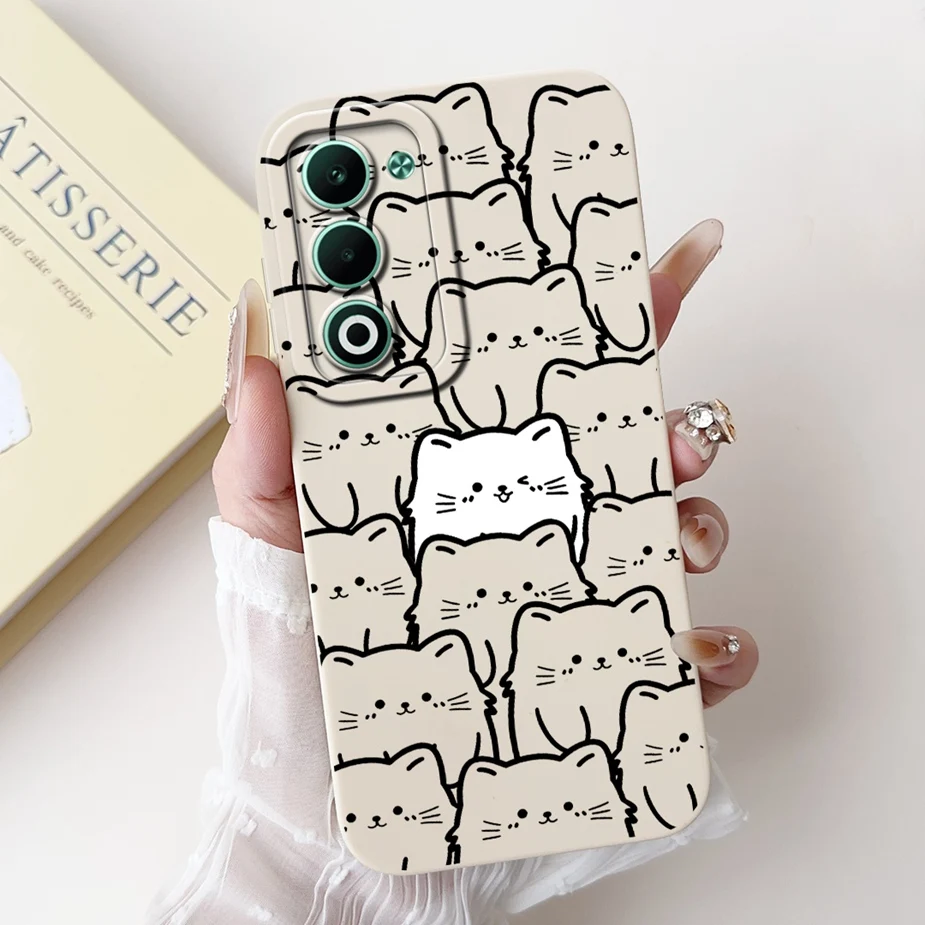 Cute Cat Dinosaur Cartoon Soft Silicone Matte Phone Case