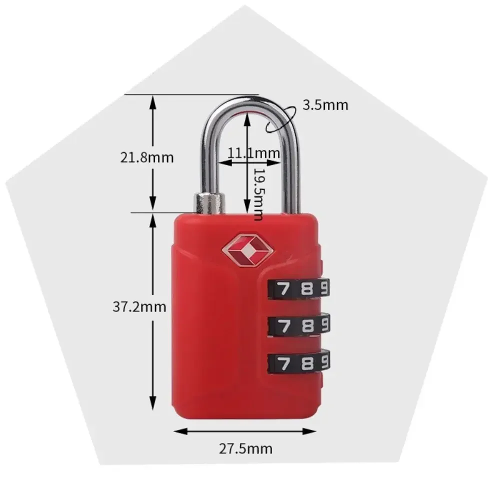 Secure 3-Digit Combination Travel Lock