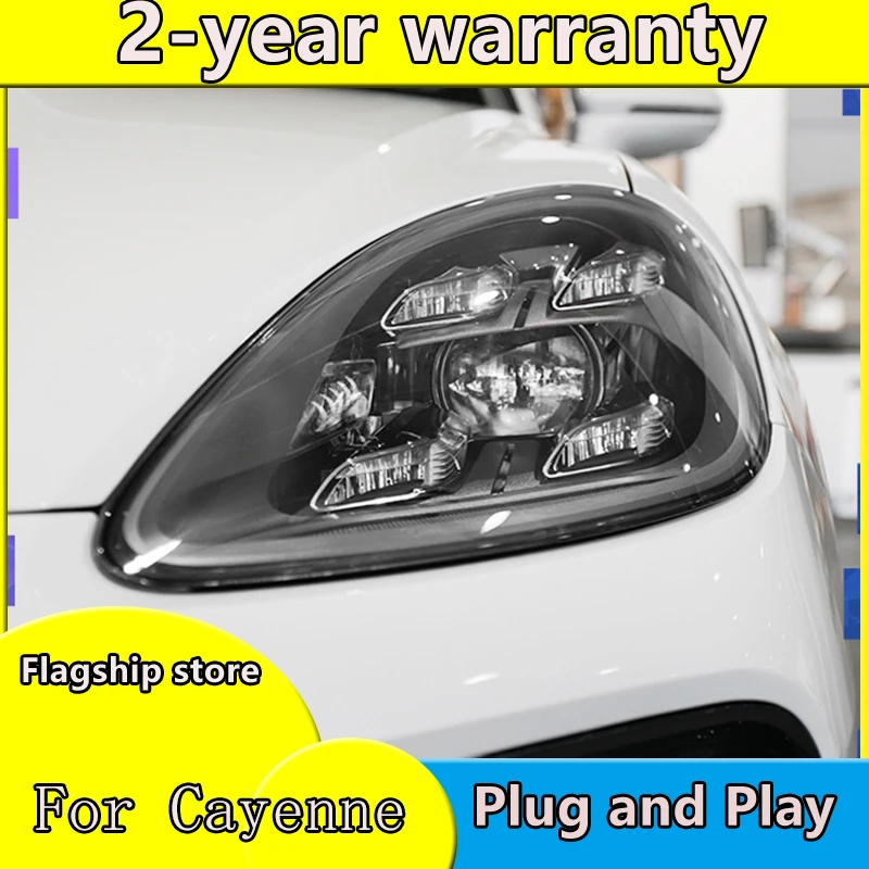 All LED Head Lights For Porsche Cayenne Headlights 20112014 LED DRL