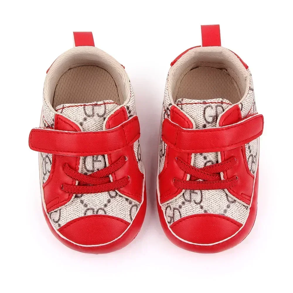 Baby Girls Sneakers Non-slip Soft Sole PU Leather Shoes First Walker Newborn Baby Boy Unisex Shoes