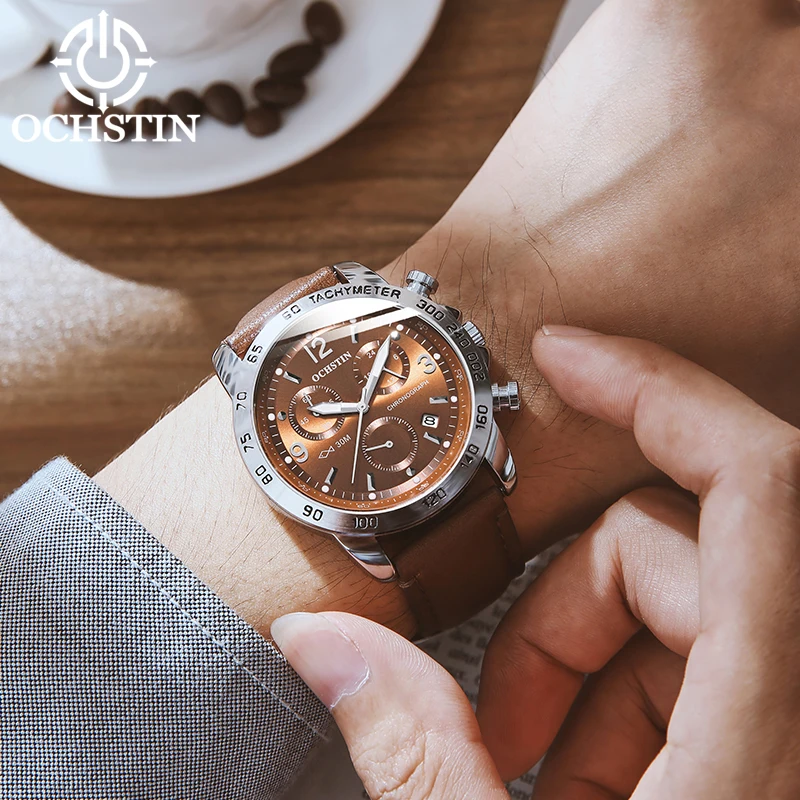 Ochstin Personalized Trend Multi functional Quartz Movement Waterproof Watch New 2024 Pilot Series Men's Quartz Watch