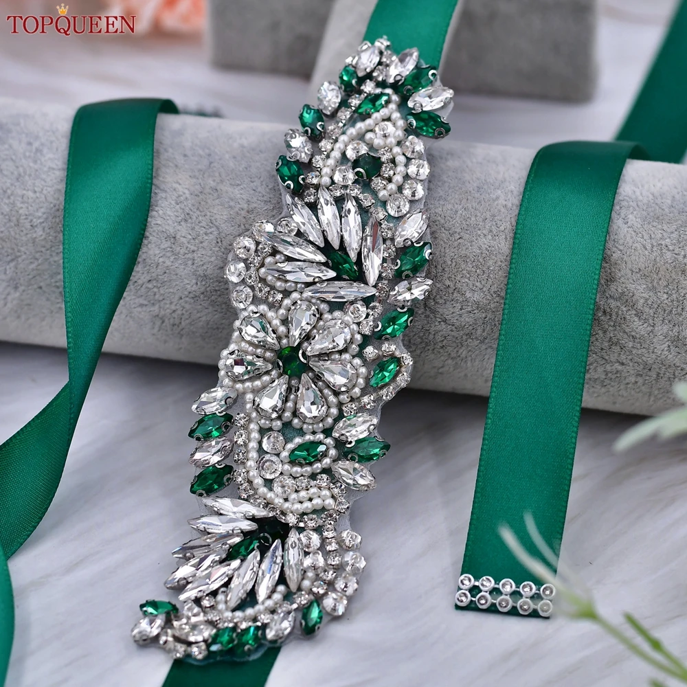 Rhinestone Belt Stone Belt For Gown TOPQUEEN S319 Rhinestones