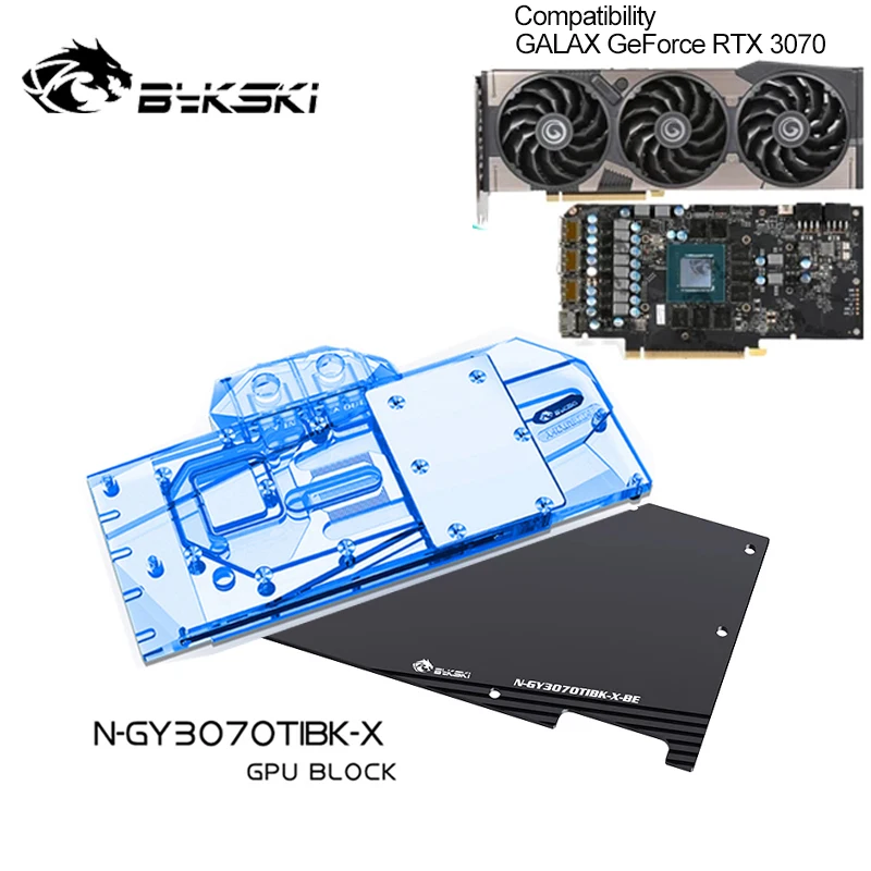 Bykski N-Gy3070Tibk-X,Gpu Waterblock Per Galax/Gainward Geforce Rtx 3070 Ti Scheda Grafica Con Piastra Posteriore