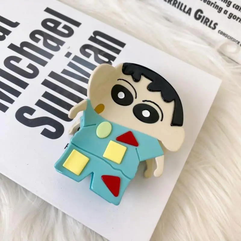 

Милая заколка-карандаш Shin-Chan, веселая заколка в виде акулы, полузавязанная заколка для волос, аниме мультяшный подарок на день рождения, подарки для девушки