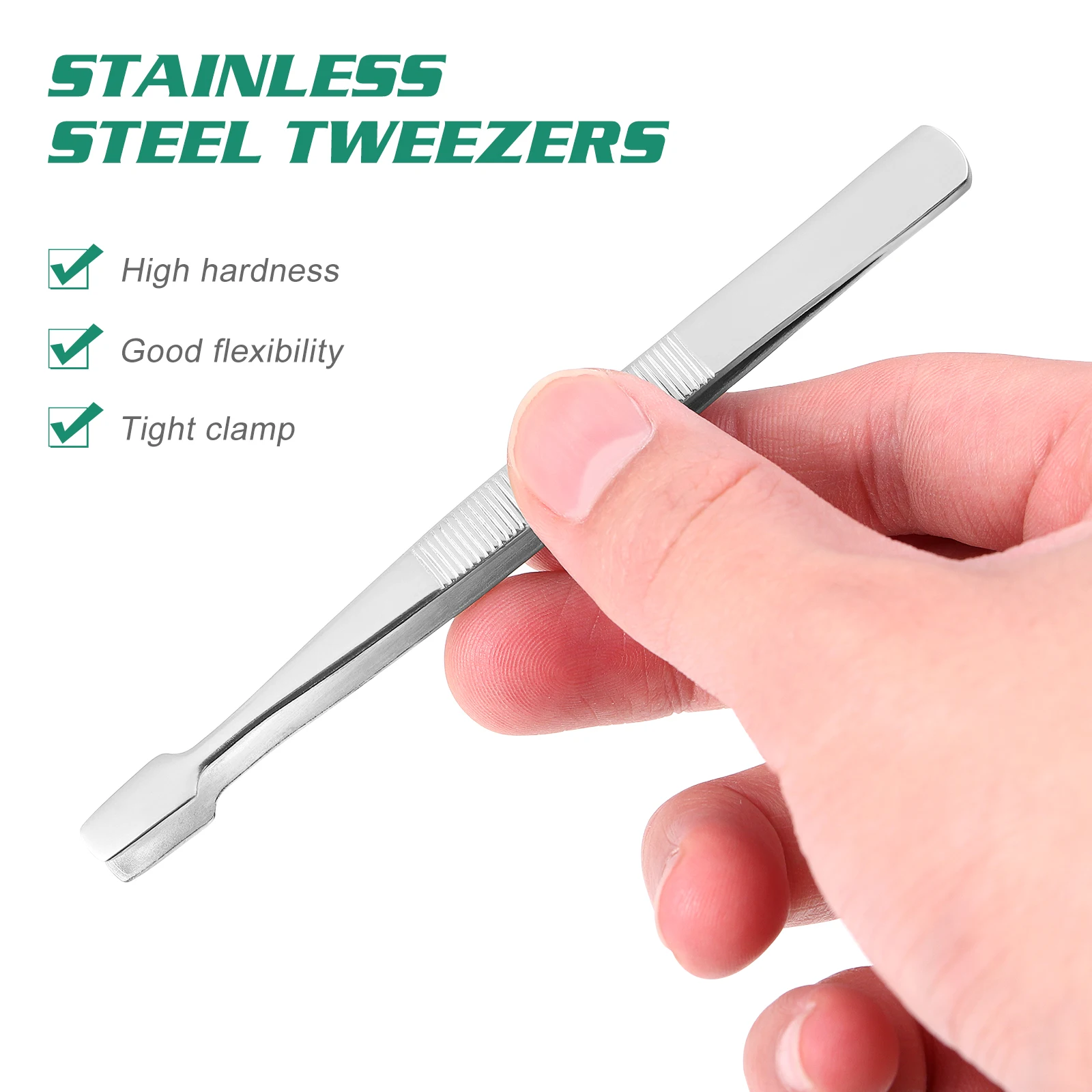 2pcs Succulent Gardening Tool Tweezers Stainless Steel Stamp Tweezers Succulent Gardening Tool Collector Flat Head precision tweezers tweezer tool esd anti static tweezers pimples blackhead tweezers blackhead clip tweezers soldering tweezers phone repair tweezers ceramic tweezers barbecue tweezers