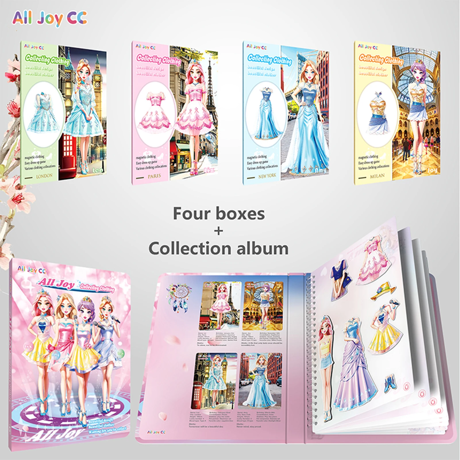 Magnetic Dress Up Stickers Toy Cartoon Clothes Changing Magnetic Stickers Paper Doll Toys for Kids Girls Birthday Christmas
