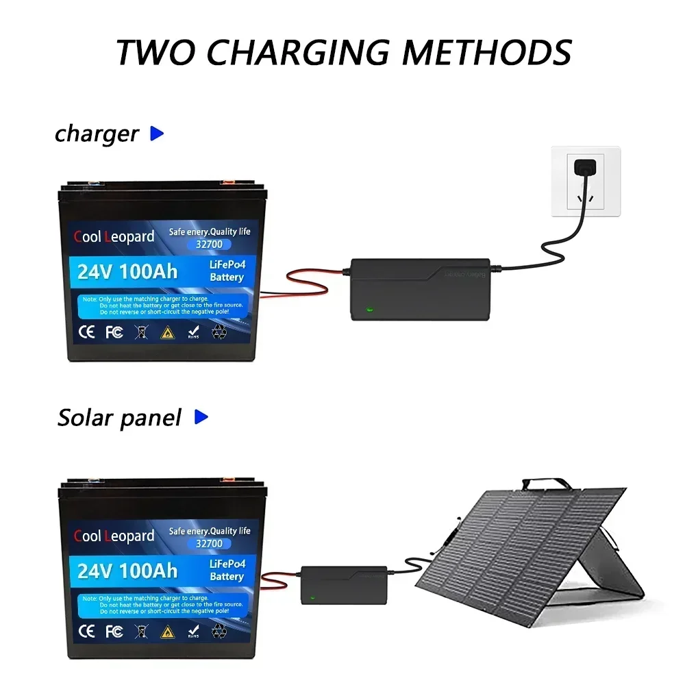 24V 100AH LiFePO4 32700 Battery Built-in 120A BMS RV Rechargeable Lithium Iron Phosphate Solar Marine Overland Off-Grid Battery