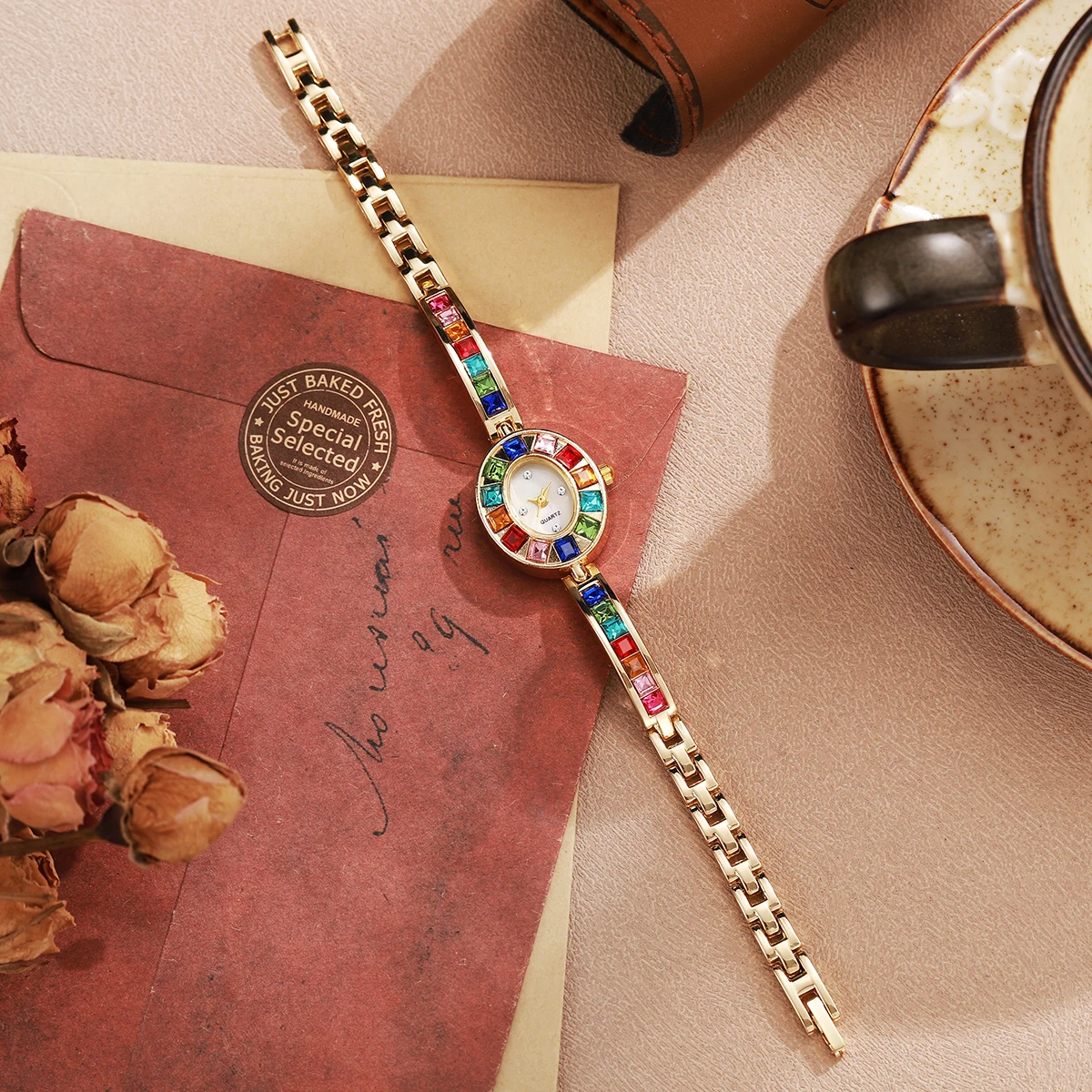 Luxury Rhinestone Women Watches Fashion Bracelet Band Ladies Quartz Watch Reloj Mujer Girls Clock Gift（Without Box） 6