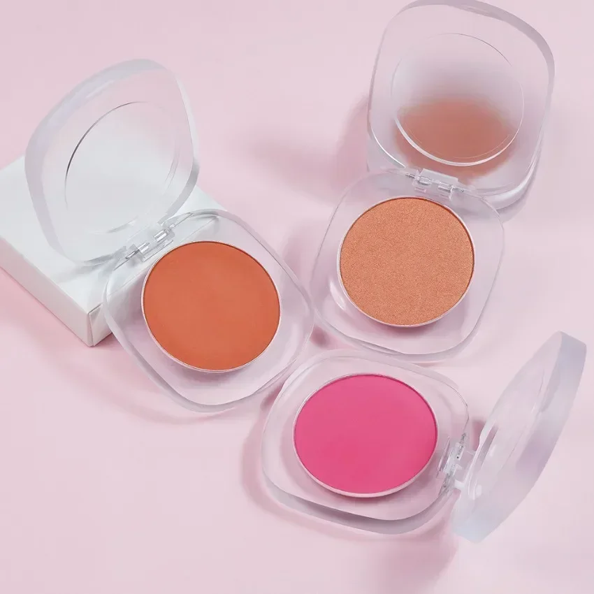 Blusher Powder Private Label Pigment Vegan Monochrome Fine Matte Brightening Blush Makeup Custom Logo Wholesale White Package 2