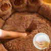 Fluffy Dog Bed Large Pet Products Dogs Beds Small Sofa Baskets Pets Kennel Mat Puppy Cats Supplies Basket Blanket Accessories 2