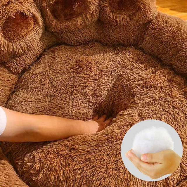 Fluffy Dog Bed Large Pet Products Dogs Beds Small Sofa Baskets Pets Kennel Mat Puppy Cats Supplies Basket Blanket Accessories 2