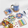 Wooden Soap Dispenser Tray Vanity Countertop Bottles Organizer Holder Round Square Candles Jewelry Storage Tray For Bathroom 4