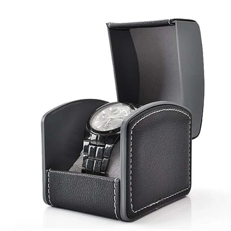 SingleWatchCasePULeatherWatchTravelCasewithRemovableCushion
