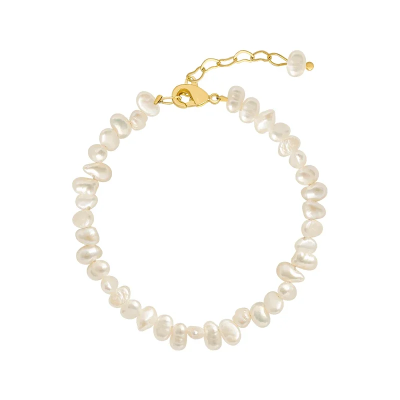 Korea Fashion Jewelry Simple Natural Freshwater Pearl Bracelet Women's Daily Wild Bracelet bracelet jewelry