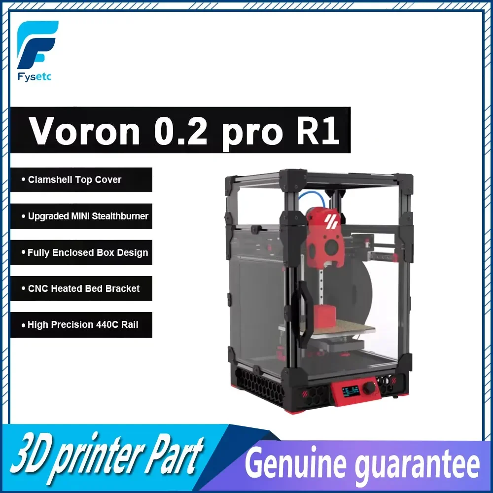 FYSETC Voron V0.2 Pro R1 Corexy Full Kit Upgraded 3D Printer Kit with Enclosed Panels and Printed Parts Impresora 3D Voron 0.2