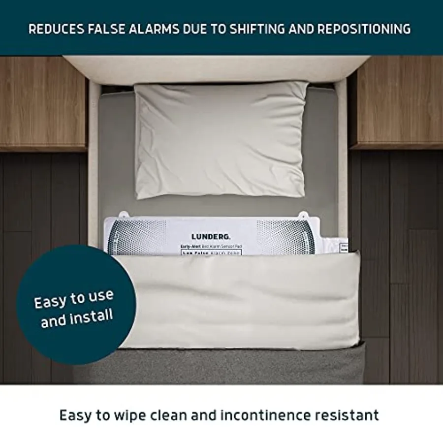 Lunderg Early-Alert Bed Alarm Pad - Pager t Included - Wireless Pad with Pre-Alert Smart Techlogy - Make Life so Much Easier 3
