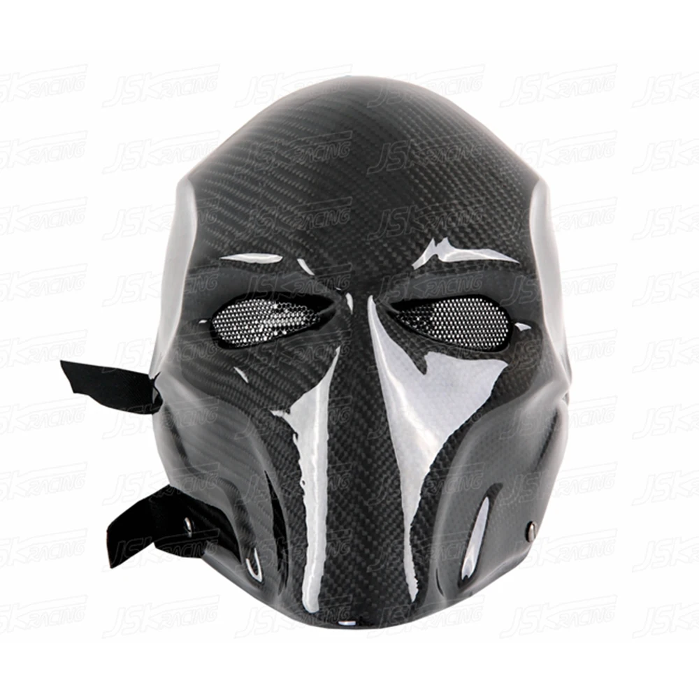 

Twill Carbon fiber Prom Villain death knell Halloween Full Face helmet mask Car decoration face cover（JSKUNCFAS040）