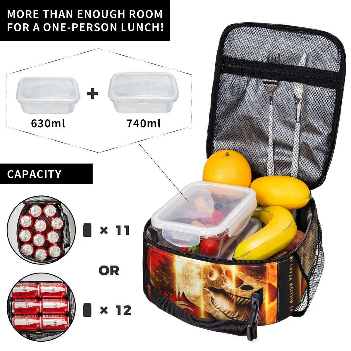 Lunch Boxes Jurassic World Accessories Food Box Causal Thermal Cooler Bento Box For School