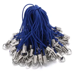 Vibrant Polyester Cord with Jump Ring Lanyard for DIY Keychain and Craft Projects (50/100pcs) (20)