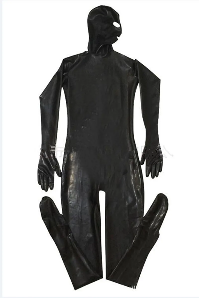 Faux Leather Penis Pouch Tanga Jumpsuit Erotic Leotard Men Sexy Nightclub Costume Prisoner Cosplay Tight Bodysuit With Headgear