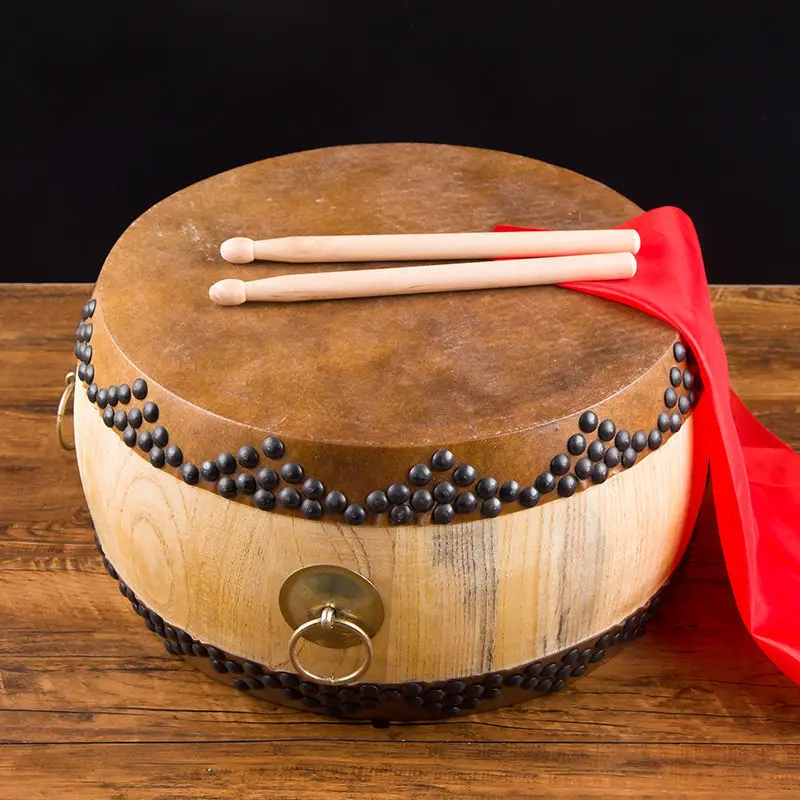 818inch Toona Wood Cattle Hide Drum Tambourine Wood Temple Drum Taoist