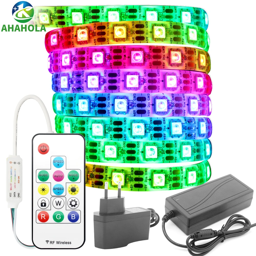 

Ws2812b 5050 Rgb Striscia Led Strip Lights for Bedroom Living Room 5v Ws2811 Rgb Tira De Luz Led Tape Light Indoor Lighting