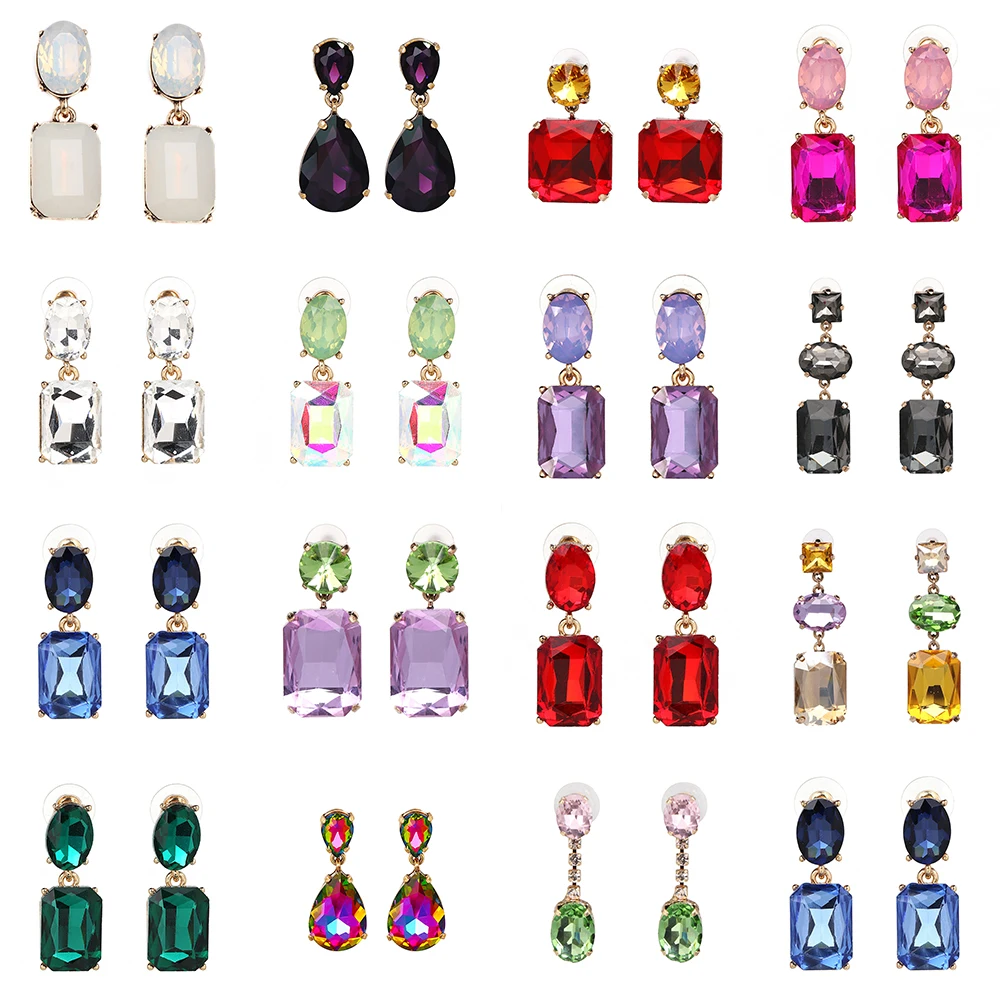 Crystal Dangle Earrings for Women Fashion Wedding Jewelry