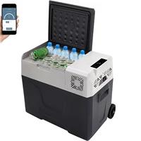 SucceBuy 30L40L50L Mini Car Refrigerator Small Fridge Freezer Portable Compressor Cooler 12V/24V 220V for Driving Camping Picnic 1