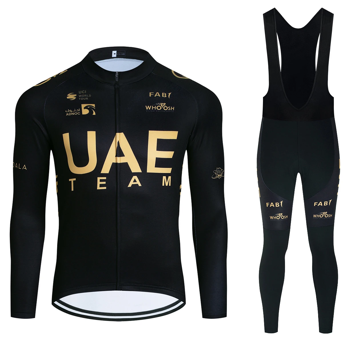 Winter 2024 Cycling  Jersey GOLDEN UAE Bike Jacket Maillot Pants Suit Ropa Ciclismo Team Pro Thermal Fleece BicycleClothing 2