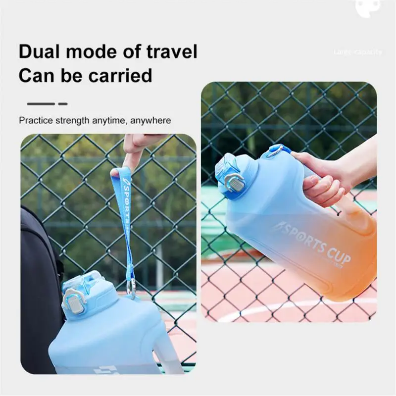 2,2L Sport-Wasserflasche – Große Trinkflasche Für Fitness, Camping, Outdoor, Mit Tragegriff, PETG-Material