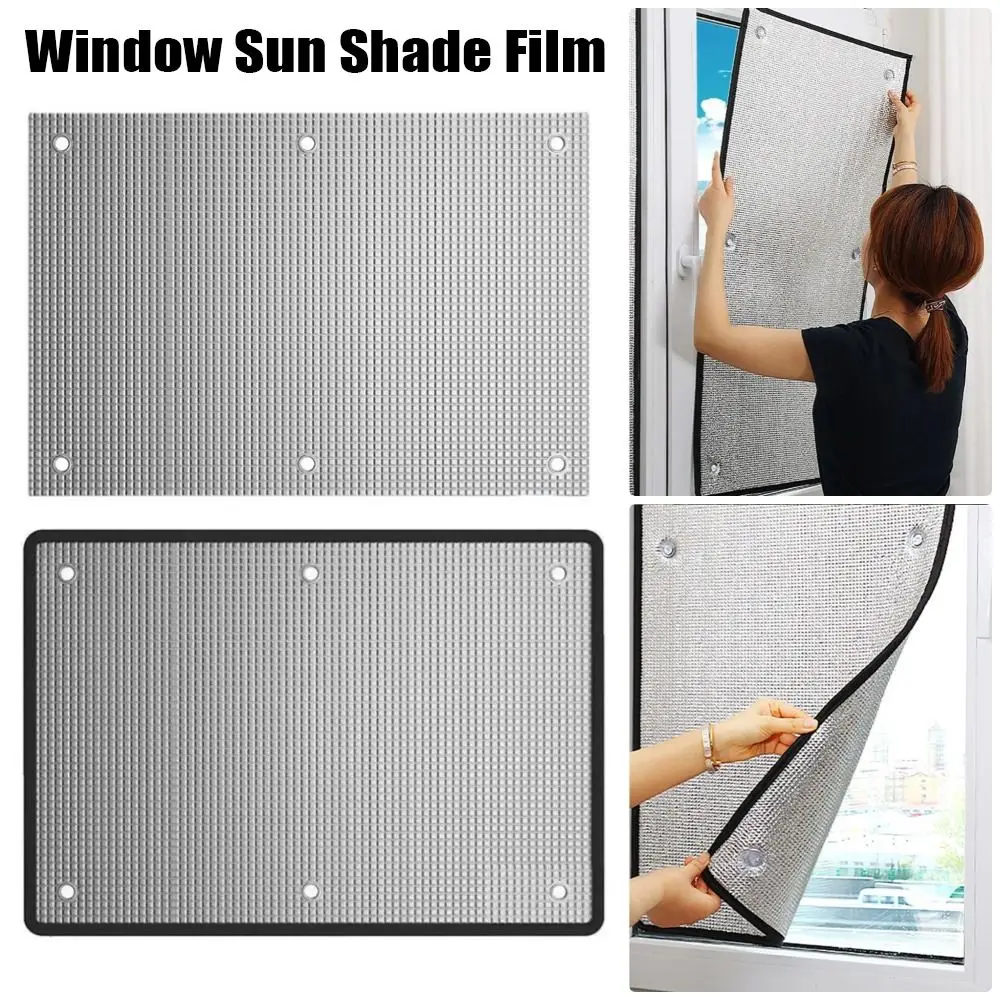 1PcsDoubleSideAluminumFoilWindowsSunshadeCurtainHeatInsulation