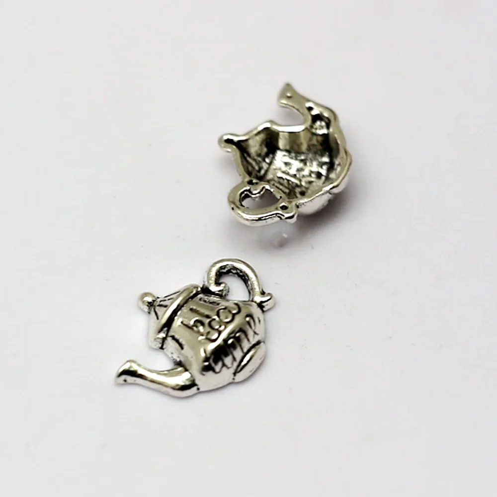 

200Pcs Alloy Single-sided "Tea Time" Tea Pot Charms Pendant For Jewelry Making Findings 19*12.5mm A-137
