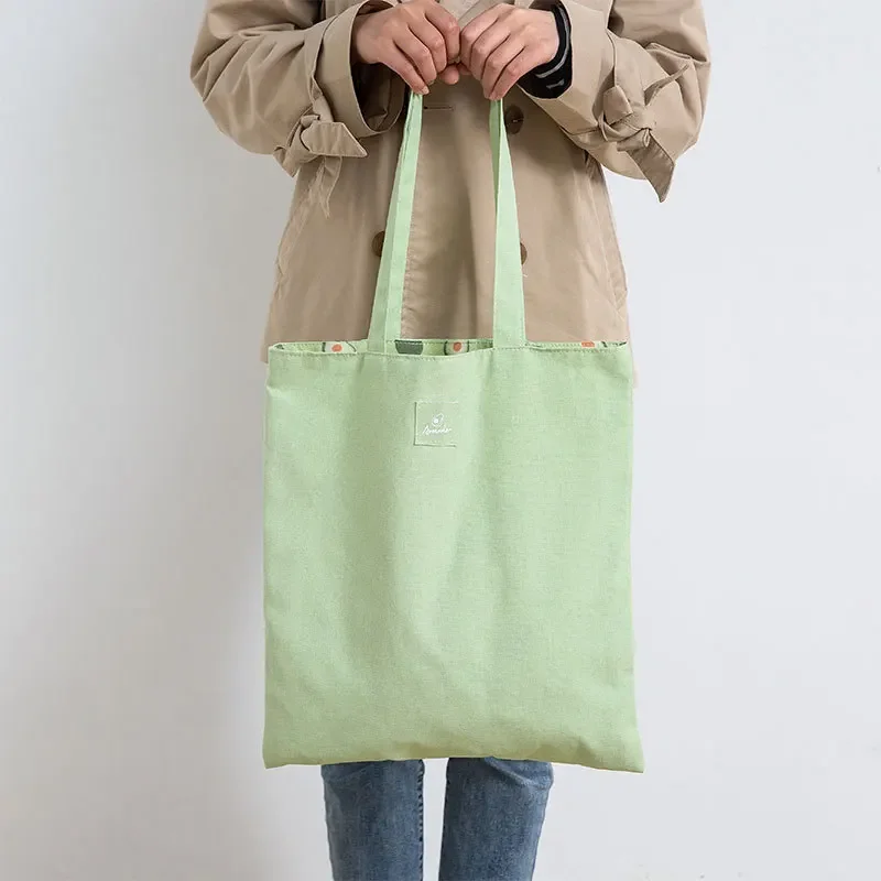 Shopper Handbag Girl Shoulder Shopping Bag Lady Canvas Bag Fabric Double Sided Tote Bag Women's Canvas Bag Tote Bag Storage Bag 4