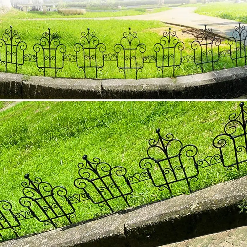Garden Fence Garden Edging Border 10pcs Decorative Garden Fence Foldable Outdoor Landscape Wire Border Edging Fence Folding Patio Flower Bed Fencing Barrier