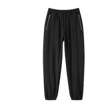 

New Men's Kickback Needle Zipper Design Non-Inverted Velvet plus Velvet Street Trends High Street Leg Shaping Trousers 2261