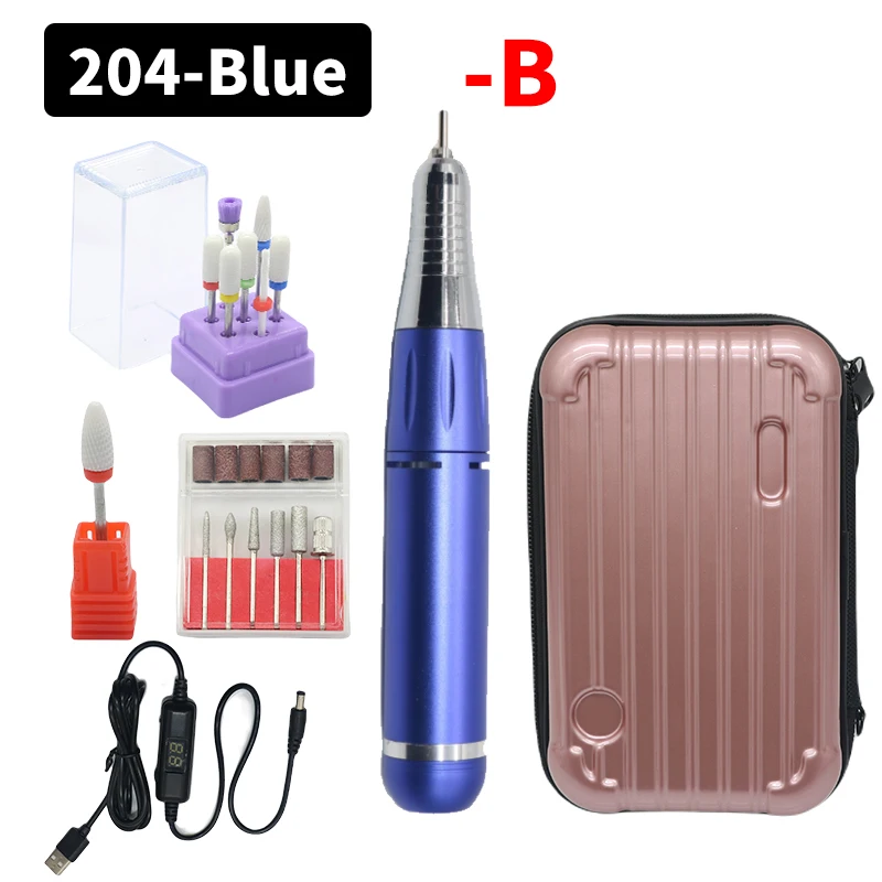 DDQ Nail Drill Machine with Ceramic Bit Set - 30000/35000RPM